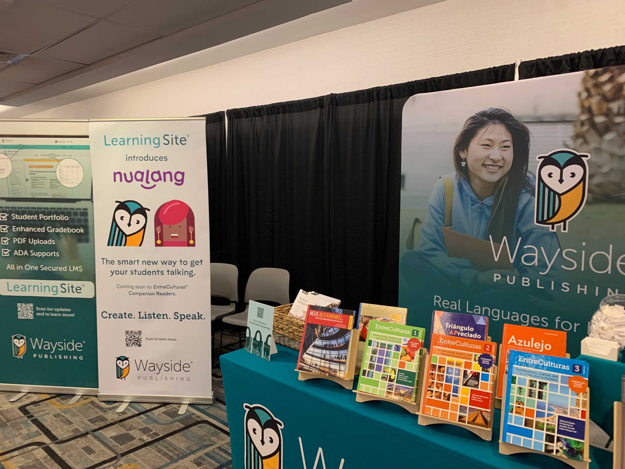 The Wayside booth at NECTFL 2023 