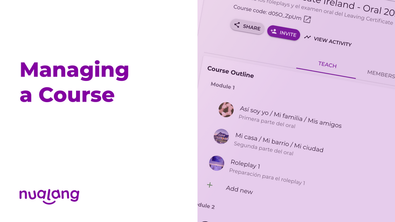featured image thumbnail for post Managing a Course